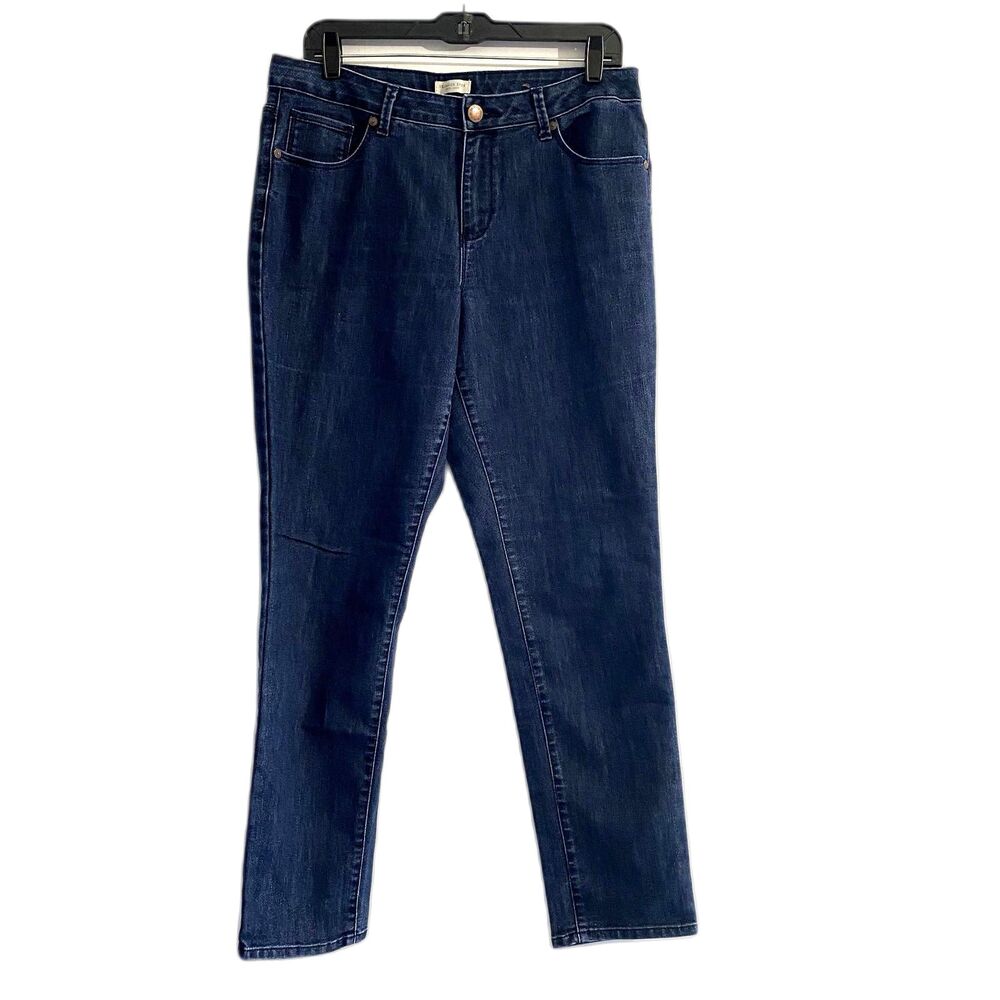 Coldwater Creek Slim Straight‎ Leg Jeans Dark Wash Denim Women's Size 12